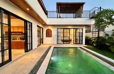 Modern 2-Bedroom Villa with Private Pool and Rooftop Terrace in Munggu - Monthly Rental