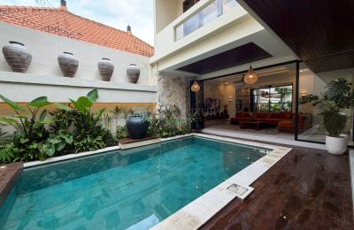 Modern 3-Bedroom Villa with Private Pool and Rooftop Terrace in Berawa - Monthly Rental